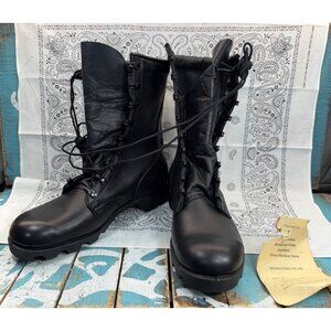 Vintage NEW R.O. Search Black Leather PJ 1989 Jump Boot USA Mens 7R Speed Lace